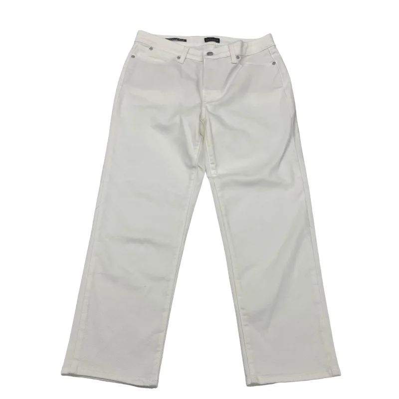 women's denim jeans for plus-size womenWHITE DENIM JEANS CROPPED by TALBOTS Size:6