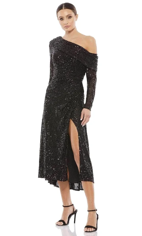 Zip-Up DressIeena Duggal 26551I - Sequined Evening Dress