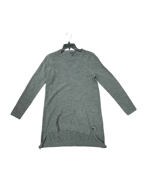 women's tops for casual FridaysTop Long Sleeve By Eileen Fisher In Grey, Size: Xxs