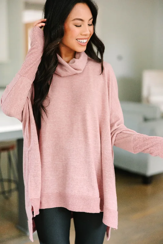 women's tops for those who want to invest in timeless piecesSpecial Moments Light Rose Pink Cowl Neck Tunic