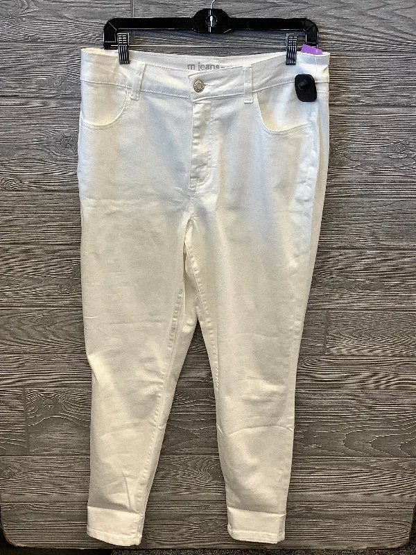 women's faded denim jeansWhite Denim Jeans Skinny Maurices, Size 12