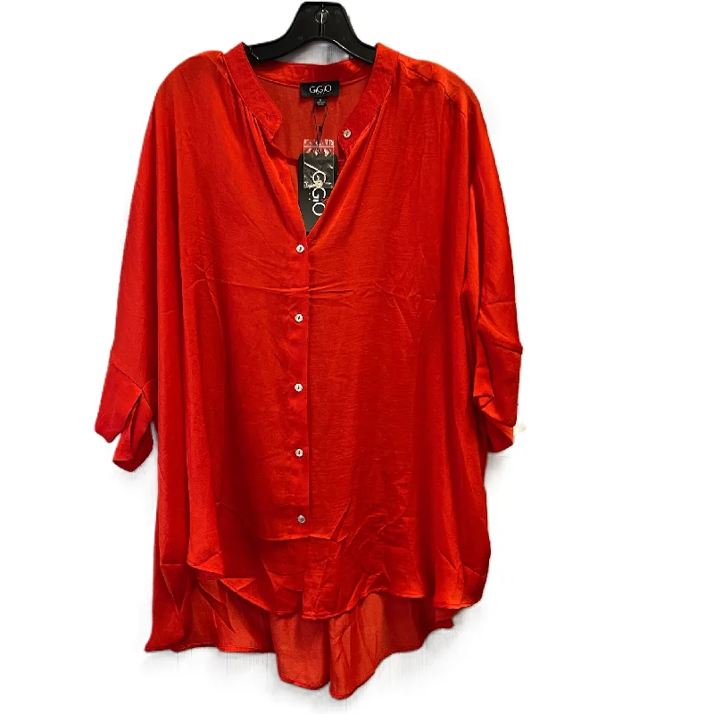 women's tops with flutter sleevesRed Top Short Sleeve By Gigio, Size: S