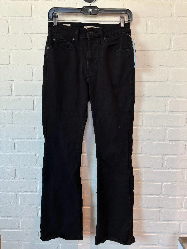 women's denim jeans with ripped kneesBlack Jeans Boot Cut Levis, Size 8