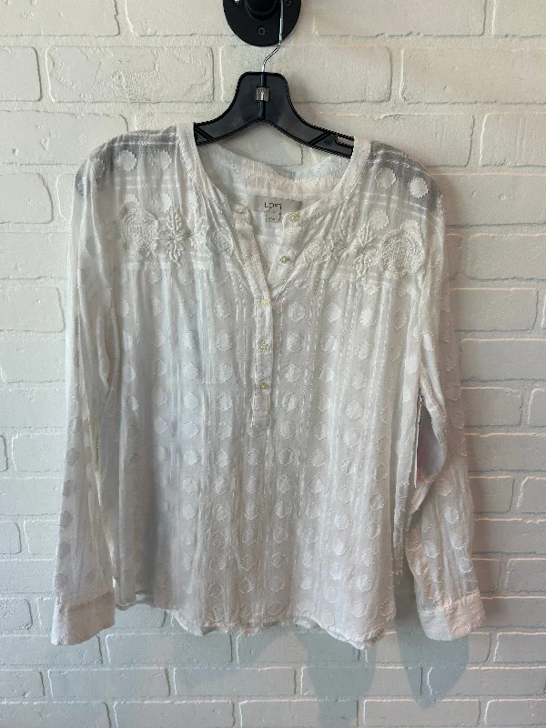 women's tops for those who seek both style and comfortTop Long Sleeve By Loft In Cream, Size: M