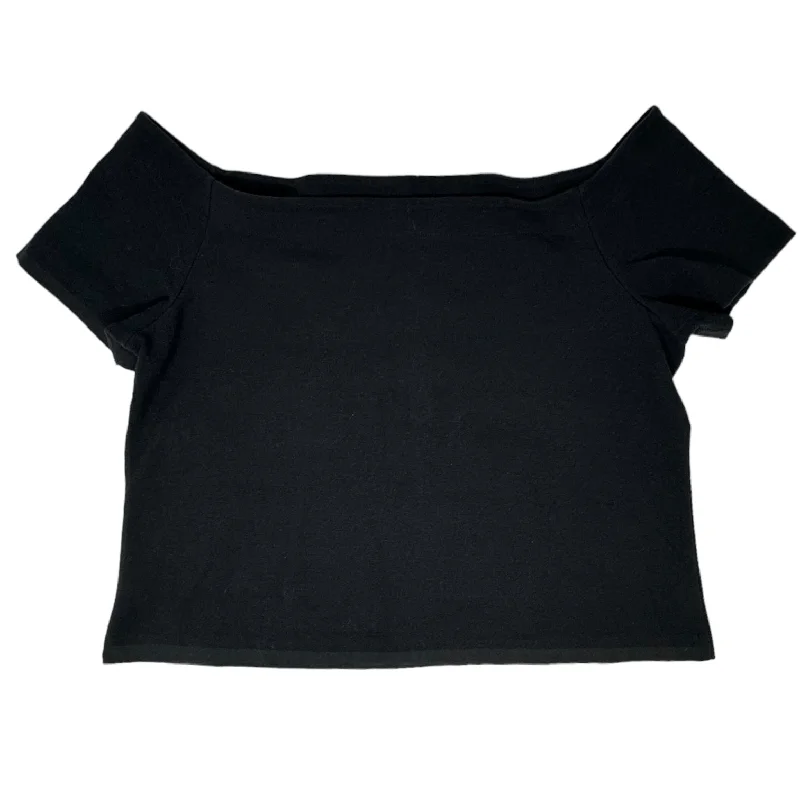 women's tops for those who seek both style and comfortBlack Top Short Sleeve Ann Taylor, Size Xl