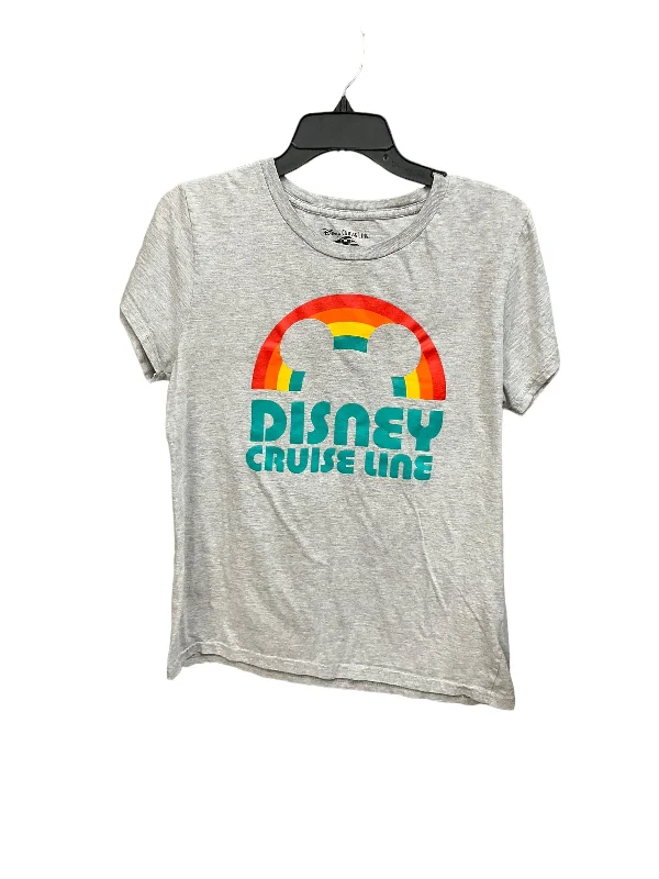 breathable women's tops for summerGrey Top Short Sleeve Basic Disney Store, Size Xl