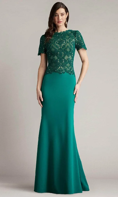 Chic DressTadashi Shoji CGC24685L - Lace Bodice Evening Gown