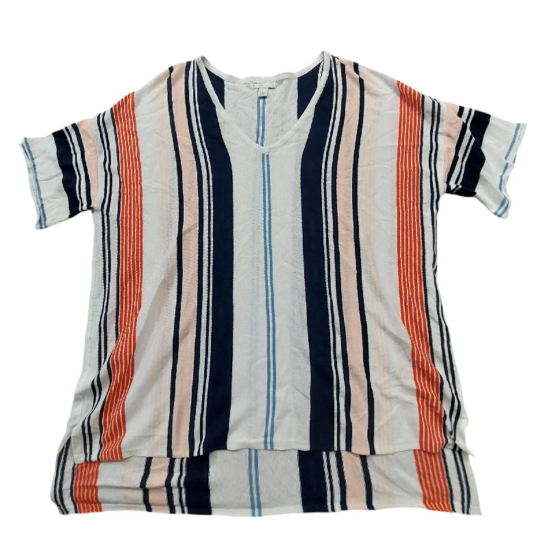 women's tops for fashion-forward individualsStriped Pattern Top Short Sleeve Cato, Size L