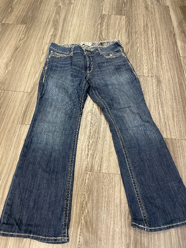 women's denim jeans with frayed edgesBlue Jeans Boot Cut Ariat, Size 12