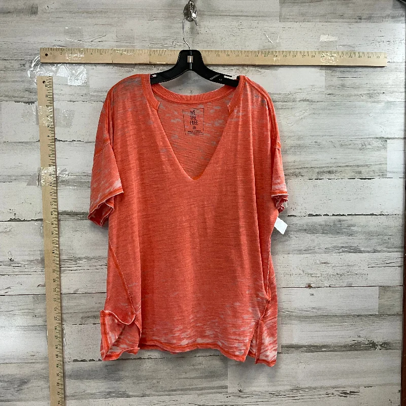 women's tops for those who want to stay warm and stylish during colder weatherOrange Top Short Sleeve We The Free, Size M