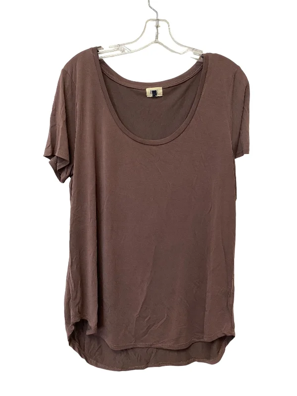 spaghetti strap women's topsBrown Top Short Sleeve Basic Bke, Size Xl