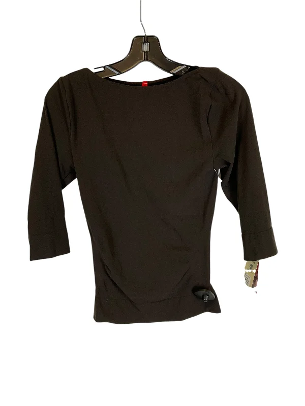 women's tops for those who want to make a fashion statementTop Long Sleeve By Spanx In Brown, Size: 2x