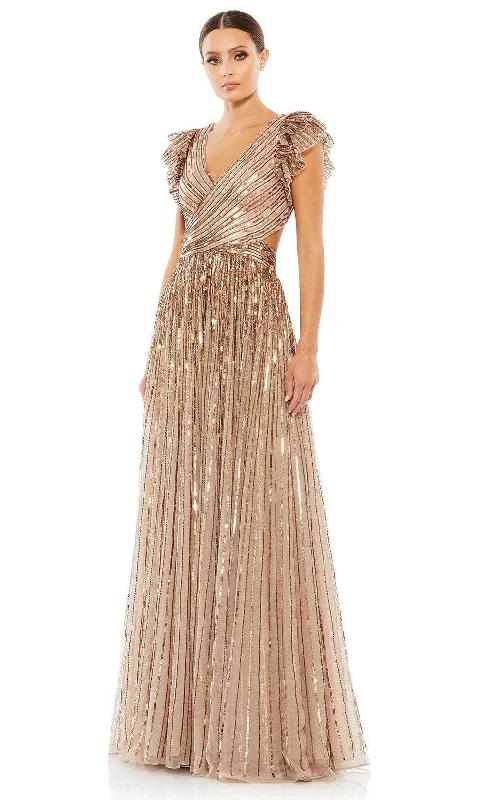 women's maximalist dressesMac Duggal 5568 - Sequined V-Neck Evening Gown