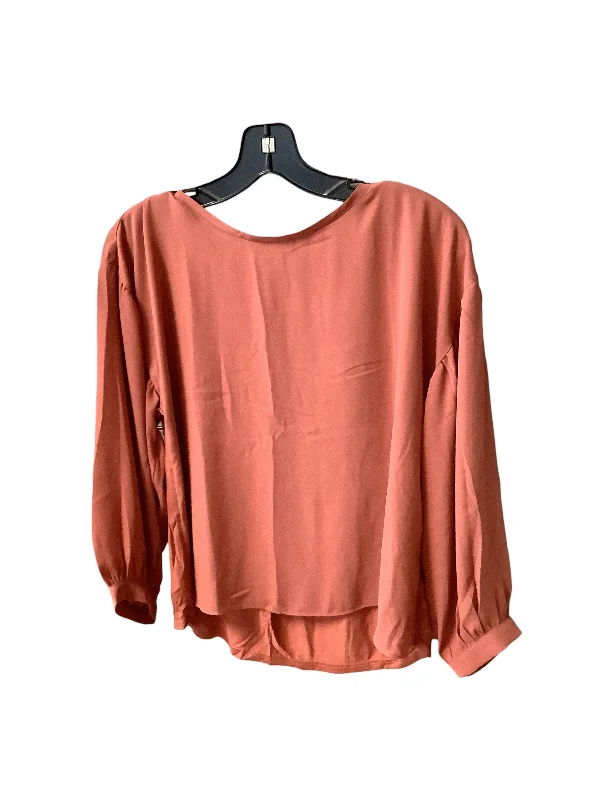 women's tops for those who love to dress up their casual looks with stylish topsTop Long Sleeve By Loft In Pink, Size: Xs