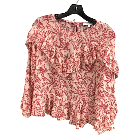 women's tops with cold-shoulder cutsTop Long Sleeve By Olivaceous In Pink & Red, Size: M