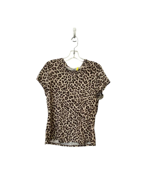 women's tops for layeringAnimal Print Top Short Sleeve Inc, Size L