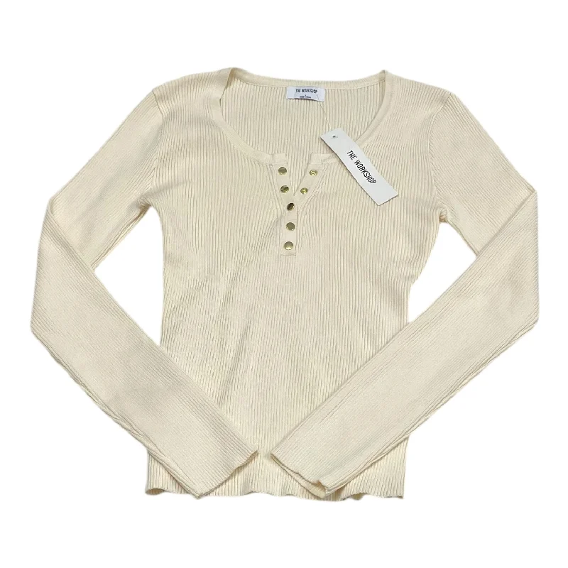 women's tops for fashion-forward individualsTop Long Sleeve By The Workshop In Beige, Size: L