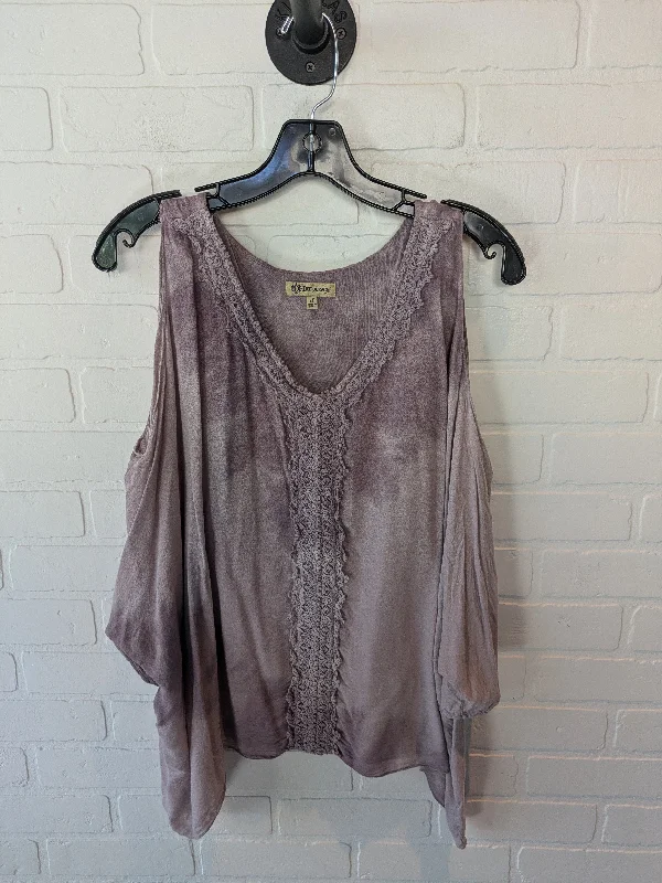 women's tops for those who want to stay cool and chic during warmer weatherTop Long Sleeve By Democracy In Purple, Size: S