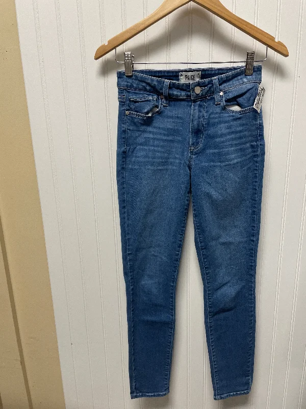 women's denim jeans with cotton blendBlue Denim Jeans Designer Paige, Size 2