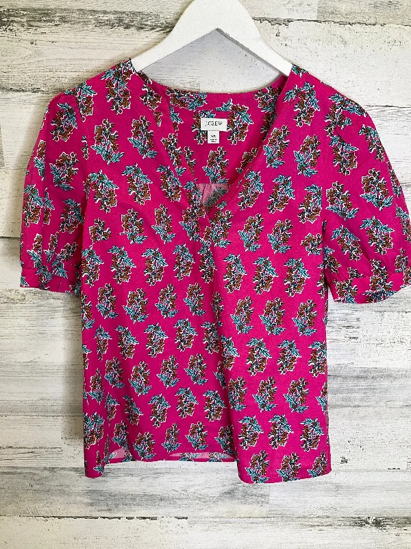 women's tops for cocktail partiesPink Top Short Sleeve J. Crew, Size Xs