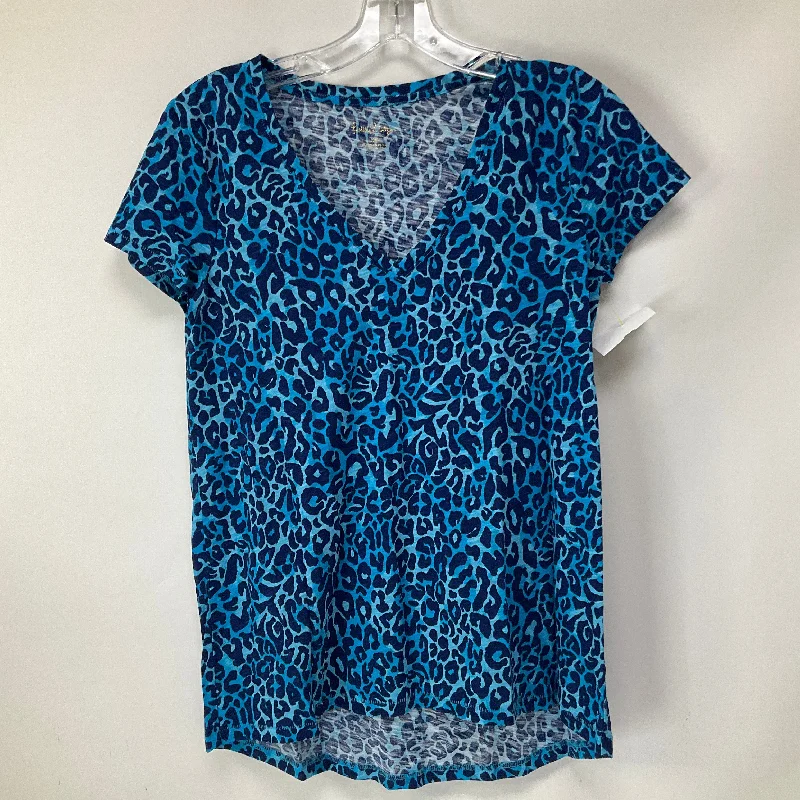 women's tops for those who want to wear pieces that are both comfortable and stylishBlue Top Short Sleeve Lilly Pulitzer, Size Xs