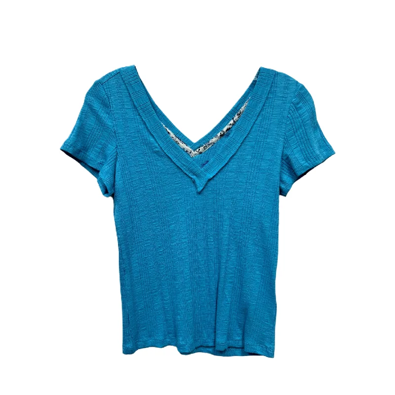 women's tops with asymmetrical designsBlue Top Short Sleeve By Pilcro, Size: M