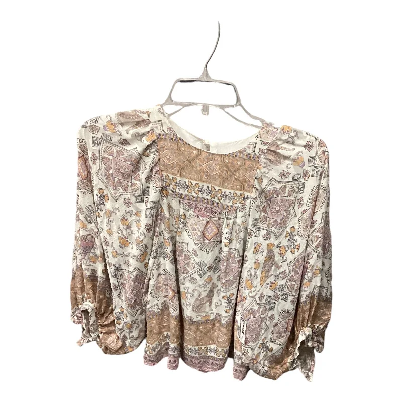 women's tops with embroidery detailsTop Long Sleeve By Anthropologie In Multi-colored, Size: Xxs