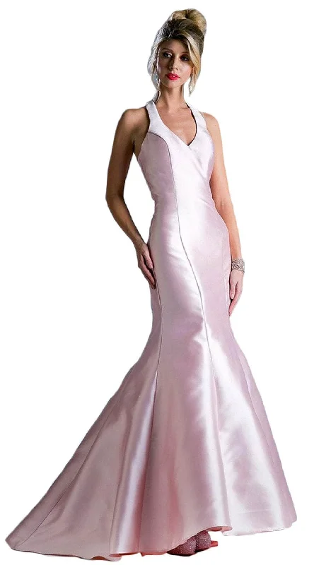 Velveteen DressLadivine 13038 - Sleeveless Trumpet Evening Gown