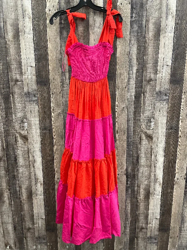 women's ethical fashion dressesDress Casual Maxi By Cme In Pink & Red, Size: S