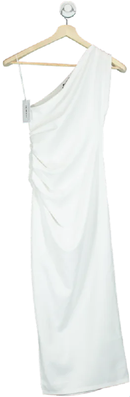 women's bespoke dressesNew Look White One-Shoulder Maxi Dress UK 10