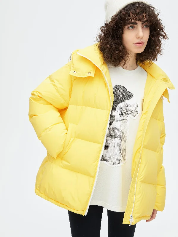 vegan women's coats (fur-free options)Sunny Lemon Down