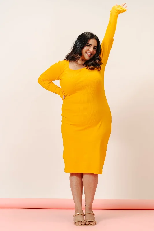 Backless DressMimosa Rib Bodycon Midi Dress