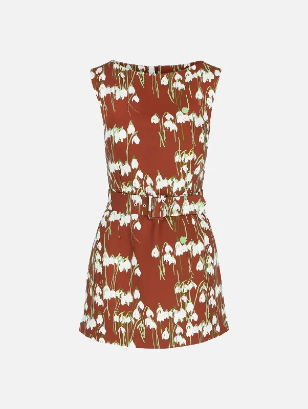 women's travel dressesLucille Mini Dress in Snowdrop Brown