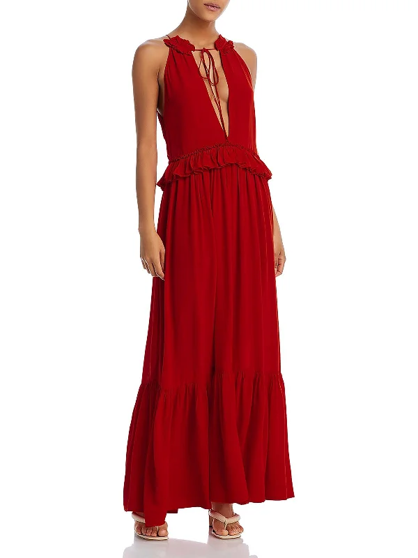 women's maxi dressesWomens Tie Neck Maxi Maxi Dress