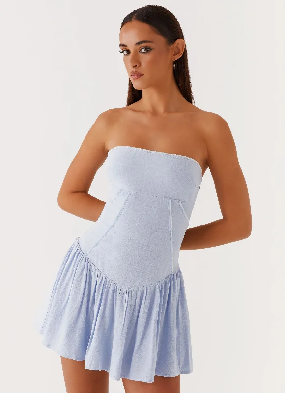 Sleeveless DressLarnie Linen Mini Dress - Blue