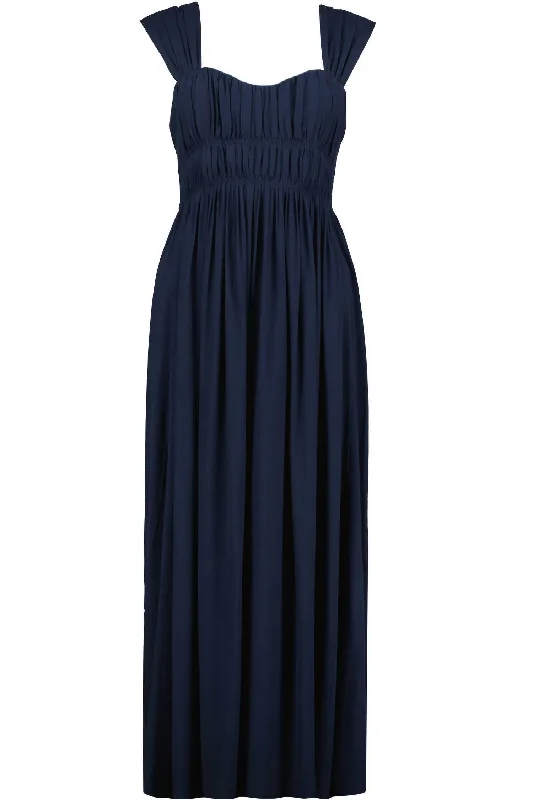 Skater DressGrecian Corset Maxi Dress In Marine