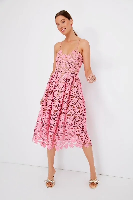 Velveteen DressPink Azaelea Lace Midi Dress