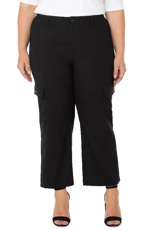 women's checkered pantsHI-RISE CARGO CROP STRAIGHT