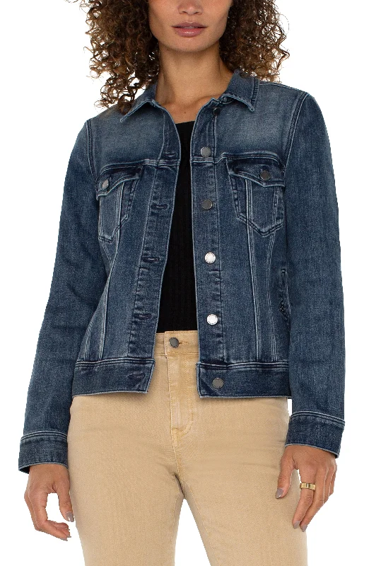 women's sophisticated pantsPETITE CLASSIC JEAN JACKET