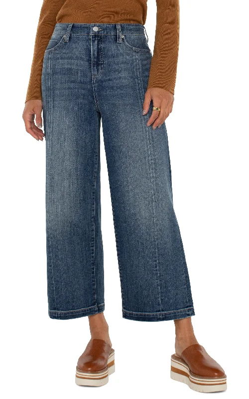 women's cropped pantsSTRIDE HI-RISE WIDE LEG ECO DENIM