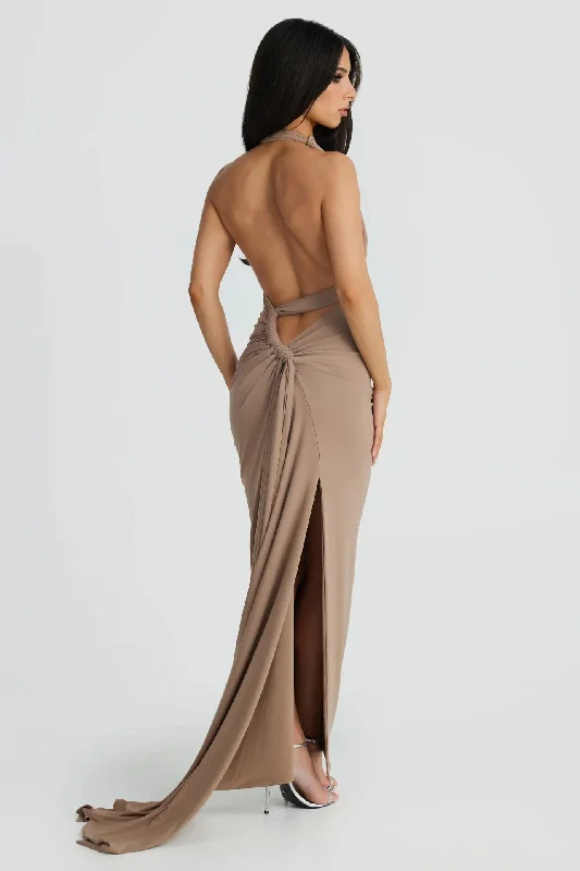 women's affordable dressesIvana Multi-Way Gown - Latte