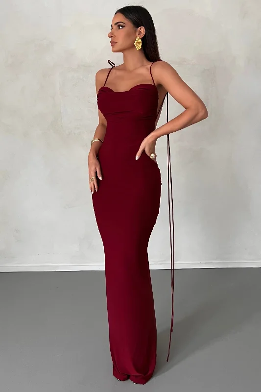 women's stretch dressesJiani Gown - Wine