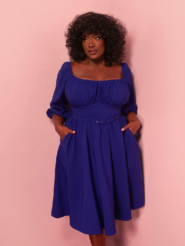 women's off-the-shoulder dressesPRE-ORDER - Vacation Dress in Royal Blue - Vixen by Micheline Pitt