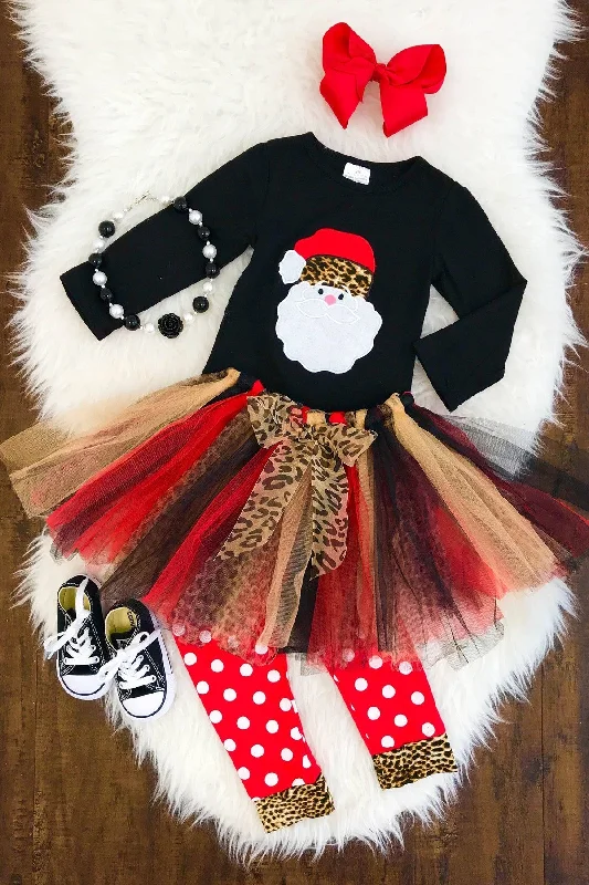 Chic DressSanta 3 Piece Cheetah Tutu Skirt Set